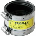 Proflex 1-1/2 In. x 1-1/2 In. PVC Shielded Coupling - Cast-Iron, Plastic, Steel to Copper P3001-150